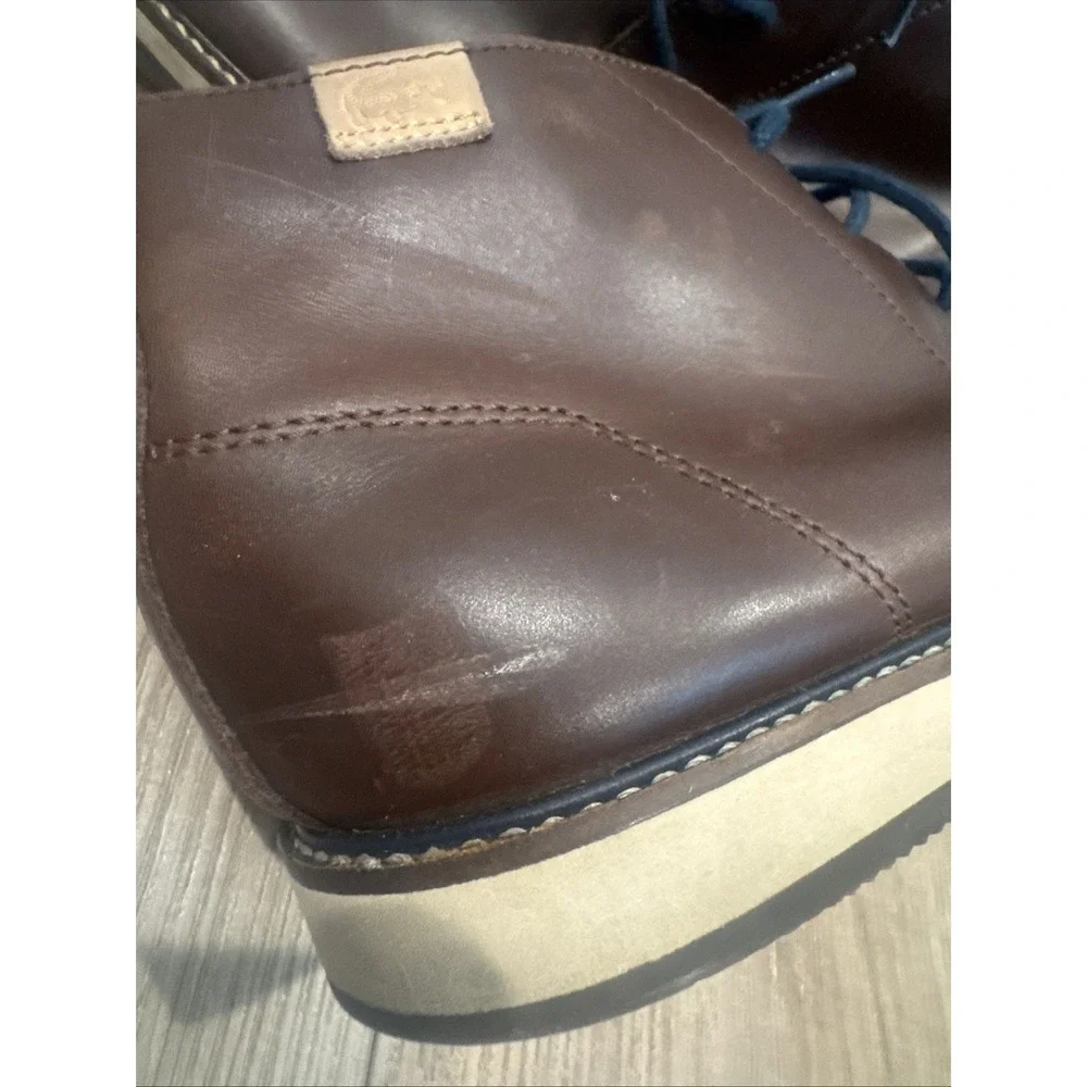 Men's Leather Lacoste Millard Chukka Boots Size 11‎ In Brown